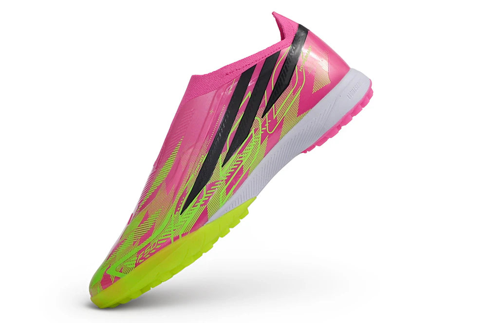 Chuteira Adidas F50 Hyperfast Laceless TF - Rosa