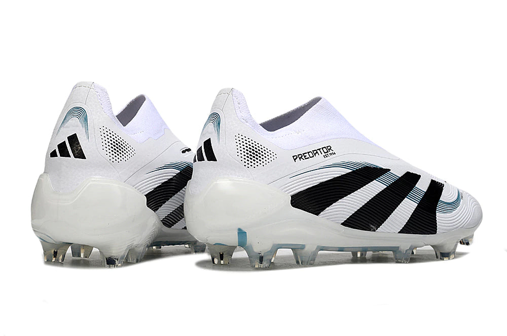 Chuteira Adidas Predator Elite 25 Laceless Campo - Branco/Preto