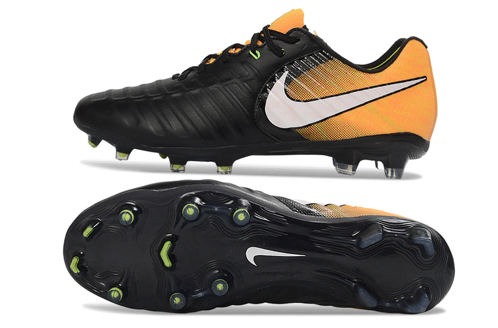 Chuteira Nike Tiempo Legend 7 Elite FG - Preto/Laranja