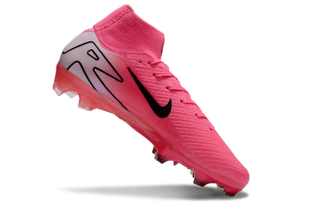 Chuteira Nike Air Zoom Mercurial Superfly 10 Elite Campo - Rosa/Preto