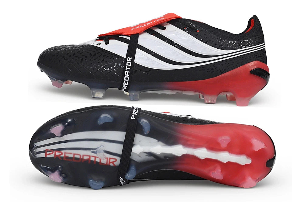 Chuteira Adidas Predator Tongue Elite 27 FG - Preto/Vermelho