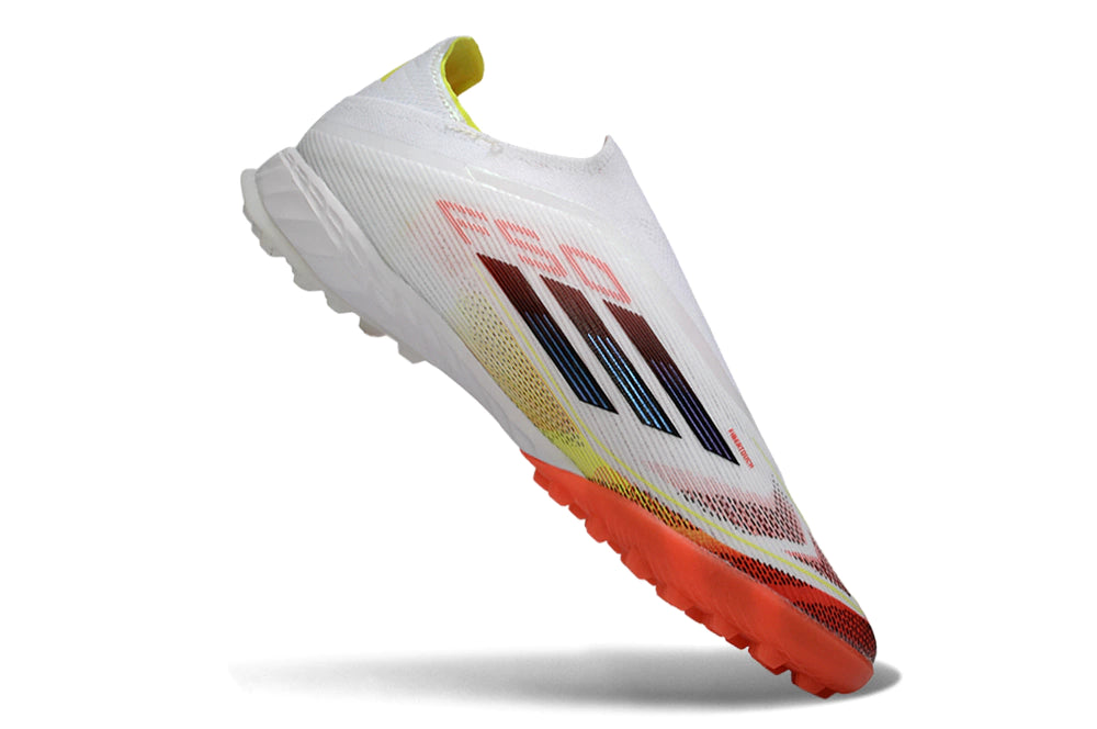 Chuteira Adidas F50 Pro Laceless Society - Branco/Laranja