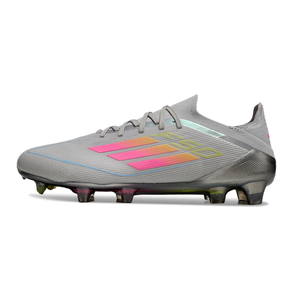 Chuteira Adidas F50 X Campo - Cinza/Rosa