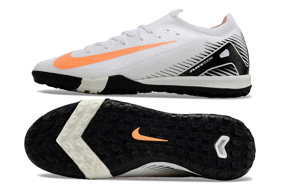 Chuteira Nike Mercurial Vapor 16 Elite Society - Branco/Preto/Laranja