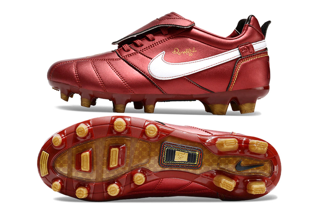 Chuteira Nike Tiempo Legend 10R Elite Campo - Vermelho/Branco