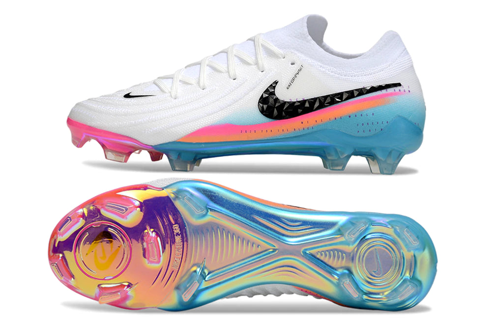 Chuteira Nike Phantom GX2 Elite Campo FG - Branco/ Rosa