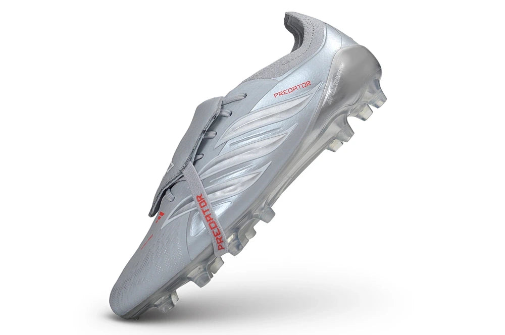 Chuteira Adidas Predator Tongue 26 Elite FG - Prata