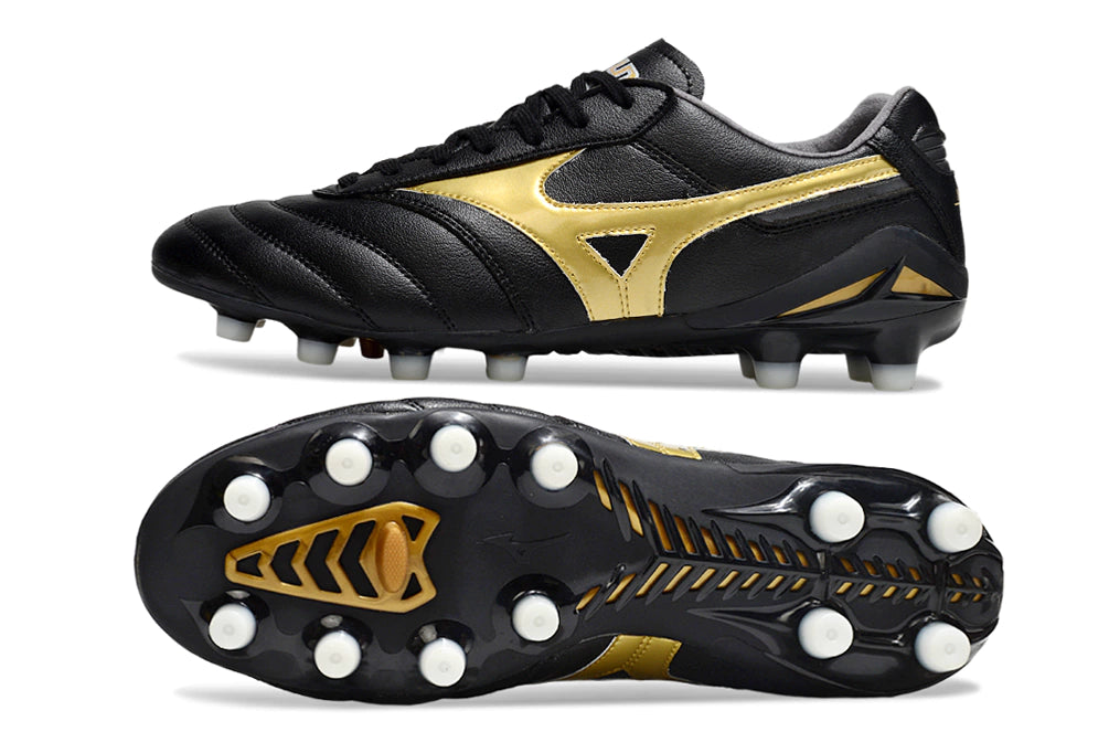 Chuteira Mizuno Morelia Neo Campo - Preto/Dourado
