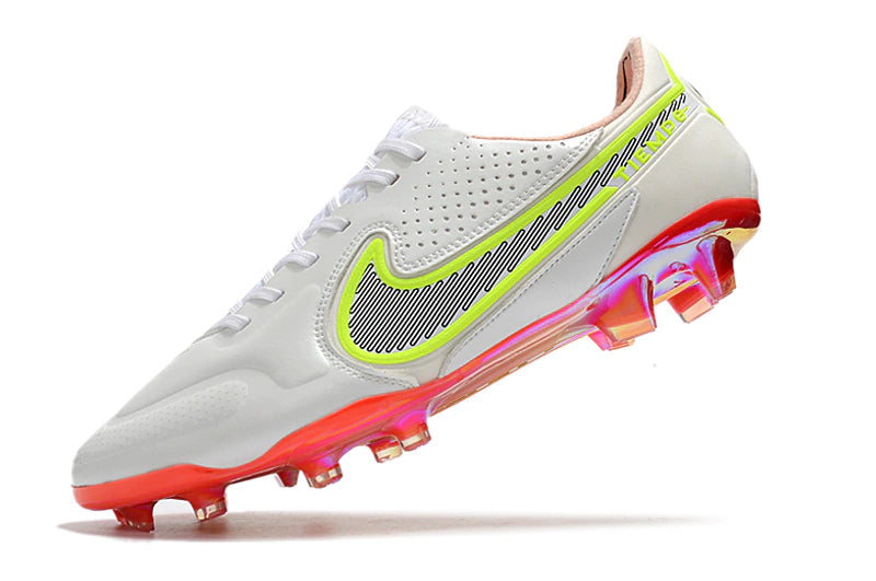 Chuteira Nike Tiempo 9 Elite Campo FG - Branco/Vermelho
