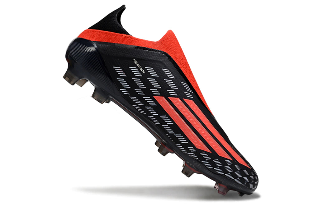 Chuteira Adidas F50 X Laceless Campo - Preto/Vermelho