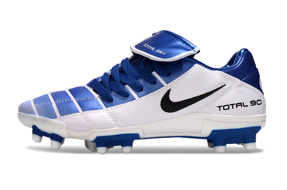 Chuteira Nike Total 90 Campo - Branco/Azul