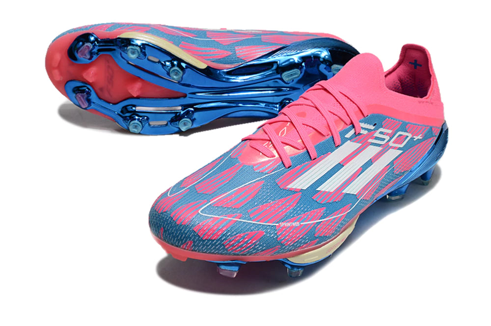 Chuteira Adidas F50.1 Elite Campo - Rosa/Azul