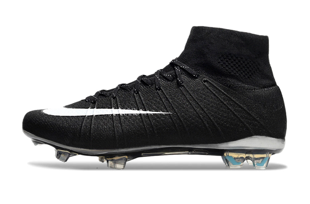 Chuteira Nike Mercurial Superfly 4 Elite Campo - Preto/Branco