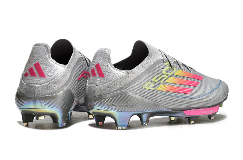 Chuteira Adidas F50.1 Elite Campo - Cinza/Rosa