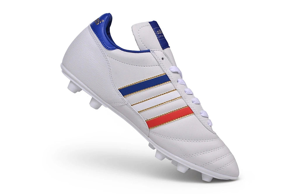 Chuteira Adidas Mundial Campo FG - Branco/Azul