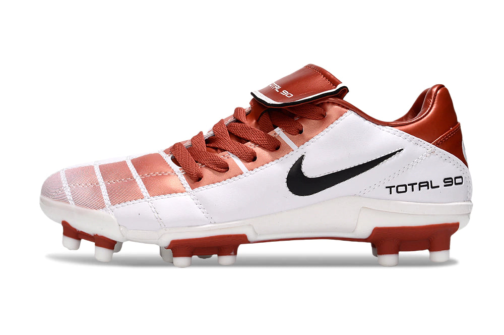 Chuteira Nike Total 90 Campo - Branco/Vermelho