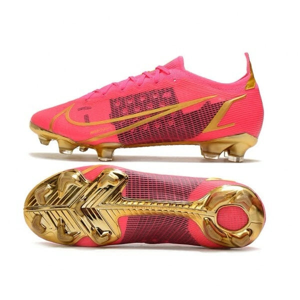 Chuteira Nike Mercurial Vapor 14 Elite Campo FG - Rosa/Dourado