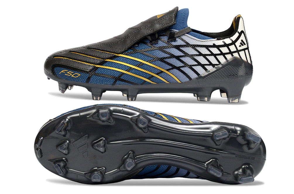 Chuteira Adidas F50 Spider FG - Preto/Azul