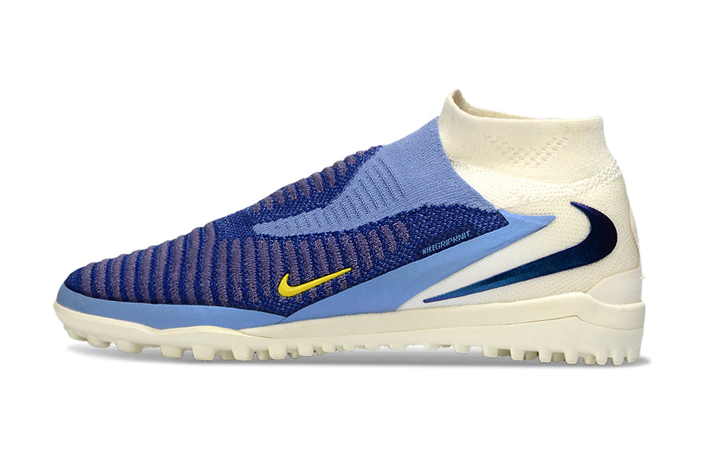 Chuteira Nike Phantom ReactX 6 Pro Botinha Society TF - Azul