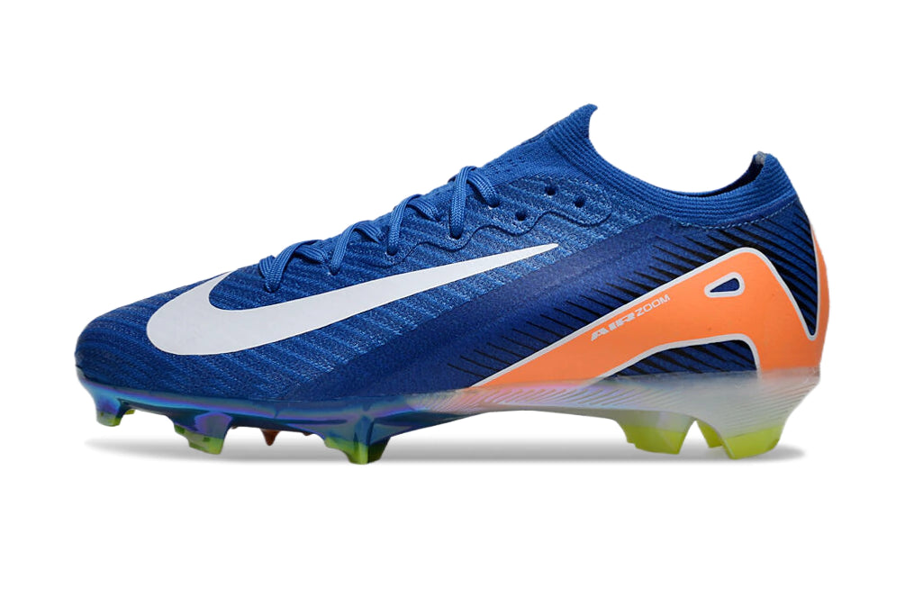 Chuteira Nike Air Zoom Mercurial Vapor 16 Elite FG - Azul/Branco/Laranja