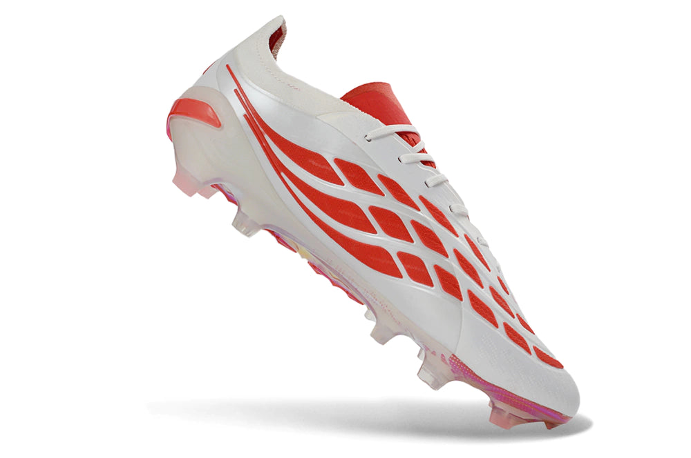 Chuteira Adidas Predator Elite 26 Campo FG - Branco/Vermelho
