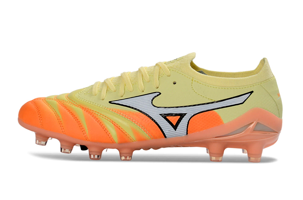 Chuteira Mizuno Morelia Neo 4 Campo - Amarelo/Laranja