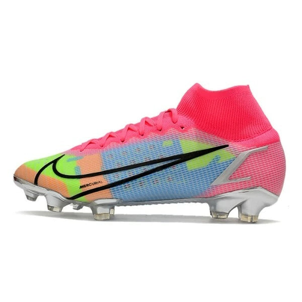 Chuteira Nike Mercurial Superfly 8 Elite Campo FG - Rosa/Azul