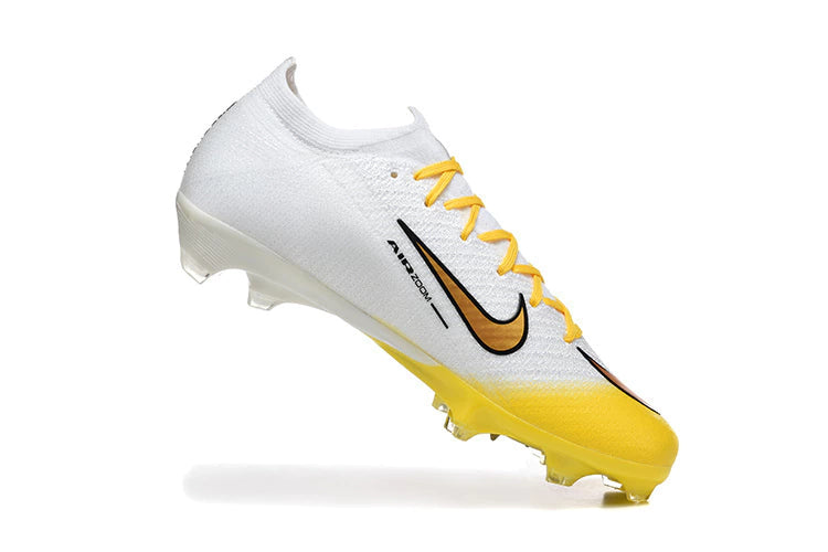 Chuteira Nike Air Zoom Mercurial Vapor 16 Elite FG - Branco/Amarelo