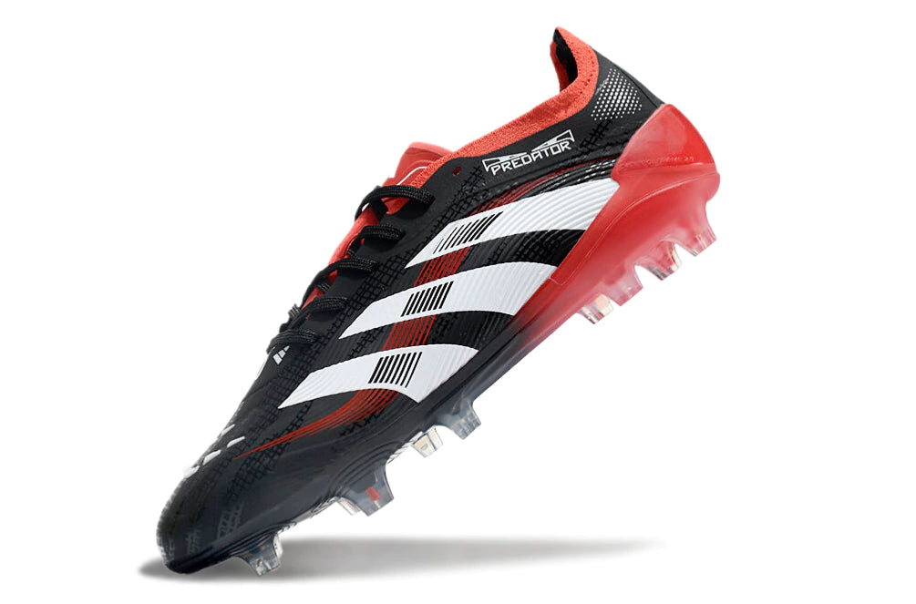 Chuteira Adidas Predator Elite 25 Campo FG - Preto/Vermelho