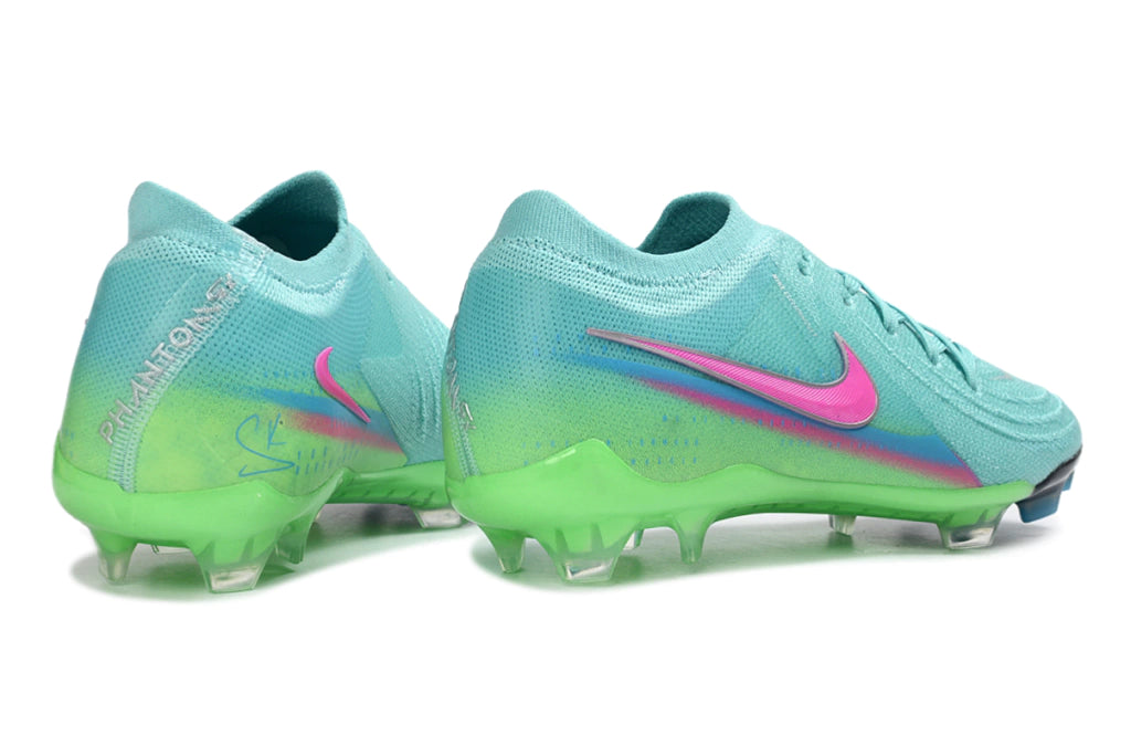 Chuteira Nike Campo Phantom GX2 Elite Campo FG - Verde/Azul