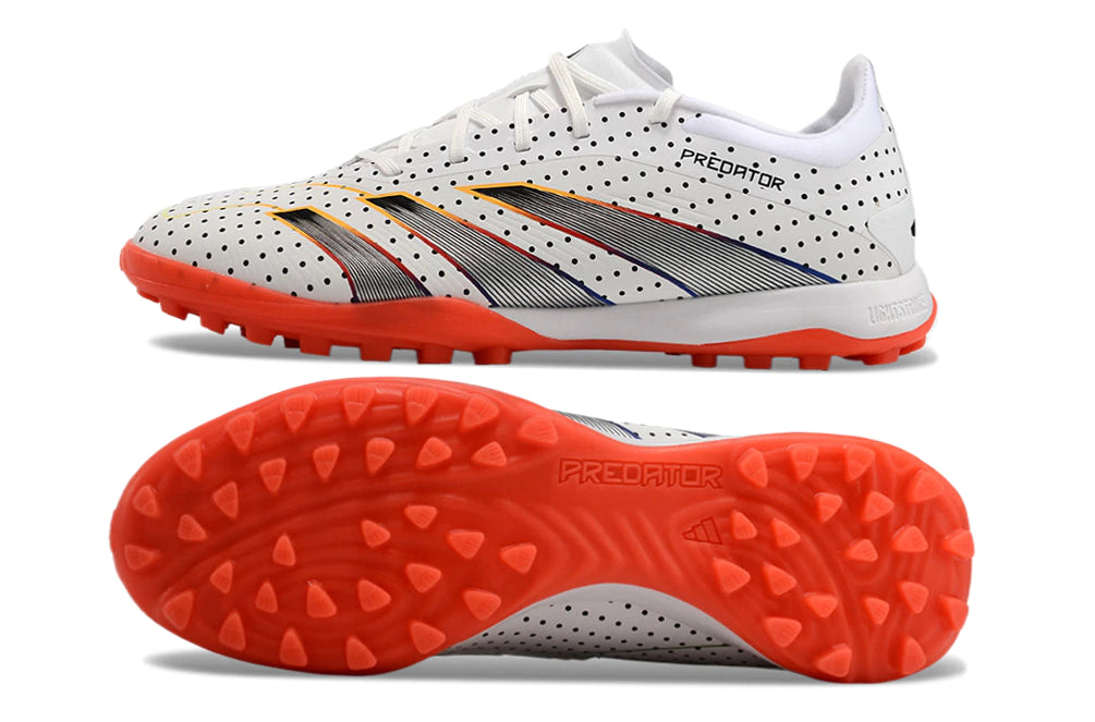 Chuteira Adidas Predator PredStrike Elite Society - Preto/Laranja/Branco