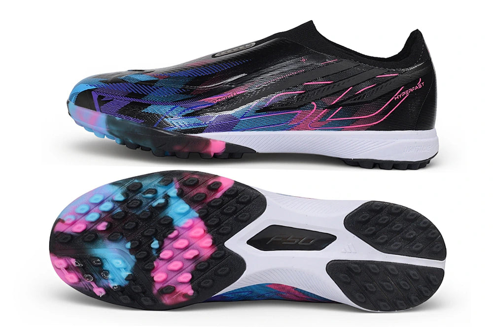 Chuteira Adidas F50 Hyperfast Laceless TF - Preto