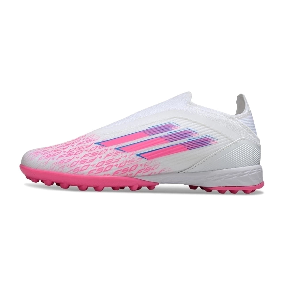 Chuteira Adidas F50 League Society - Branco/Rosa