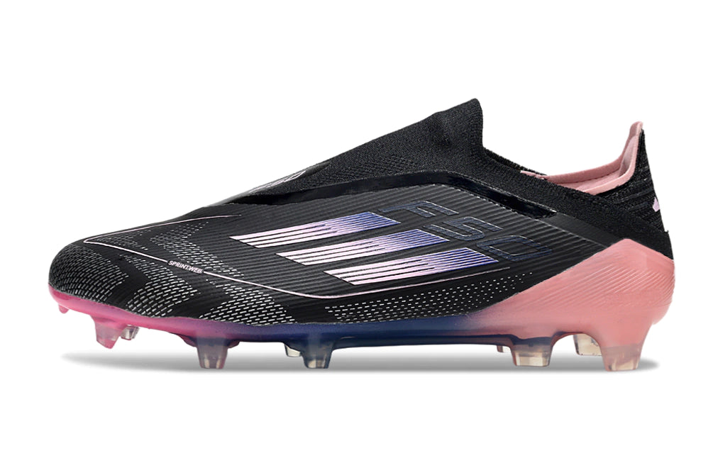 Chuteira Adidas F50 X Laceless Campo - Rosa/Preto