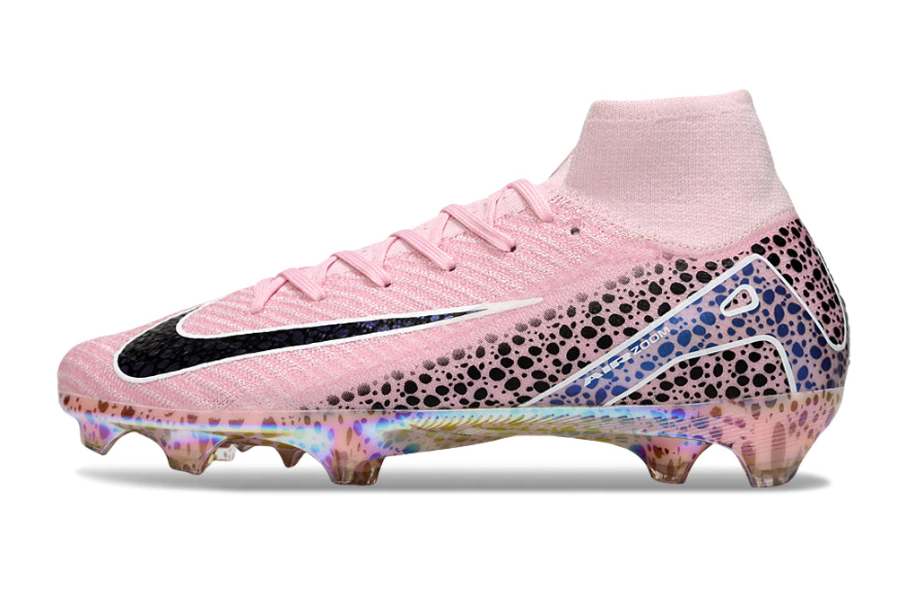 Chuteira Nike Air Zoom Mercurial Superfly 10 Elite Campo - Rosa/Preto
