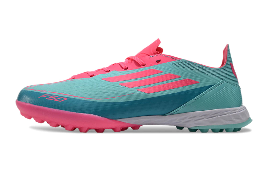 Chuteira Adidas X F50 Pro Society - Azul/Rosa/Branco