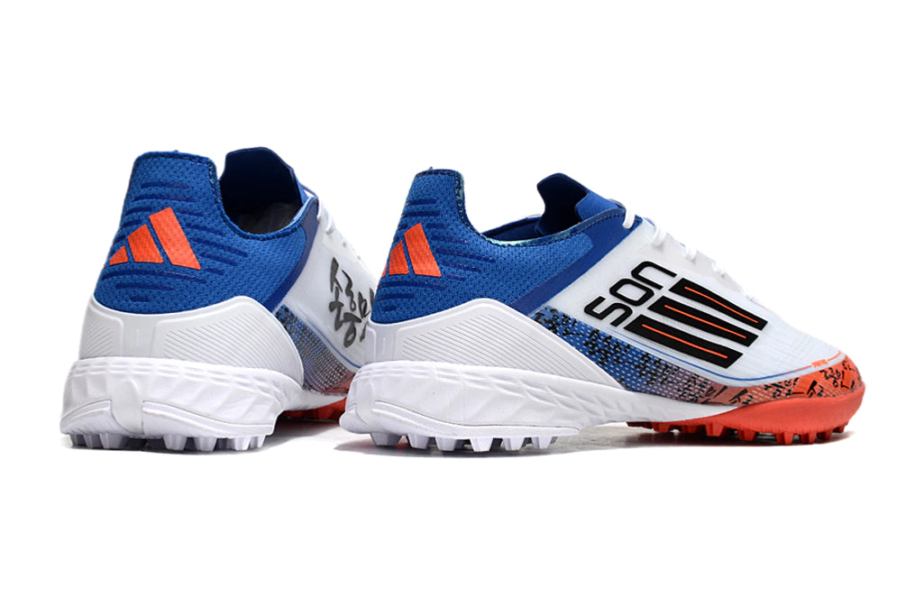 Chuteira Adidas X F50 Pro Society - Branco/Azul/Laranja