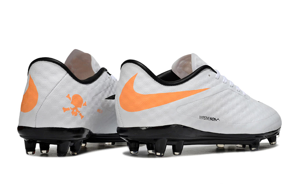 Chuteira Nike Hypervenom Phantom FG - Branco/Laranja