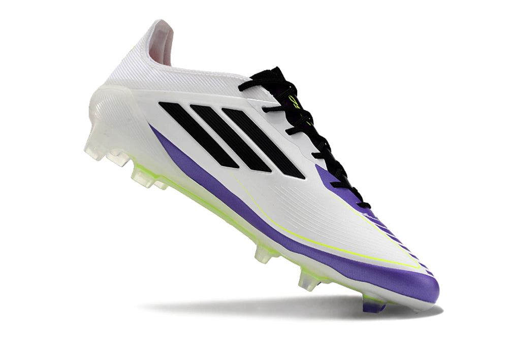 Chuteira Adidas F50 X Campo - Branco/Roxo/Verde