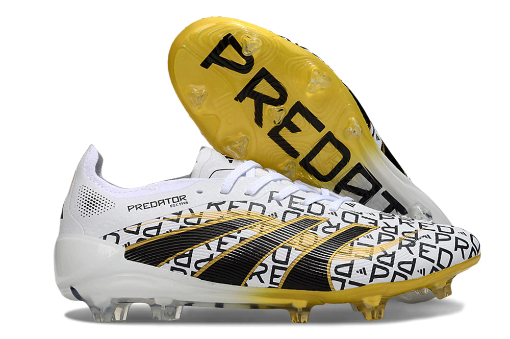 Chuteira Adidas Predator Elite 25 Campo FG - Branco/Preto