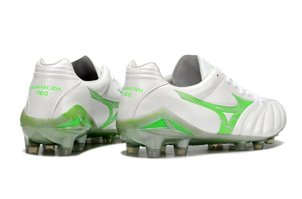 Chuteira Mizuno Morelia Neo 4 Campo - Branco/Verde