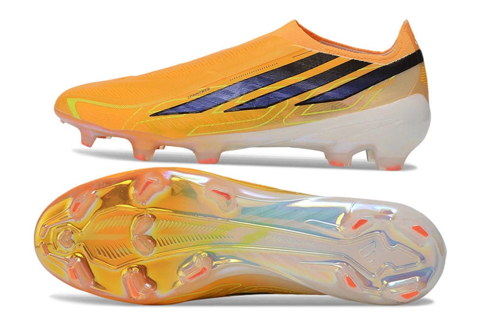 Chuteira Adidas F50 Hyperfast Laceless FG - Laranja