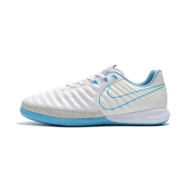 Chuteira Nike Tiempo Legend 7 Finale Futsal - Branco/Azul