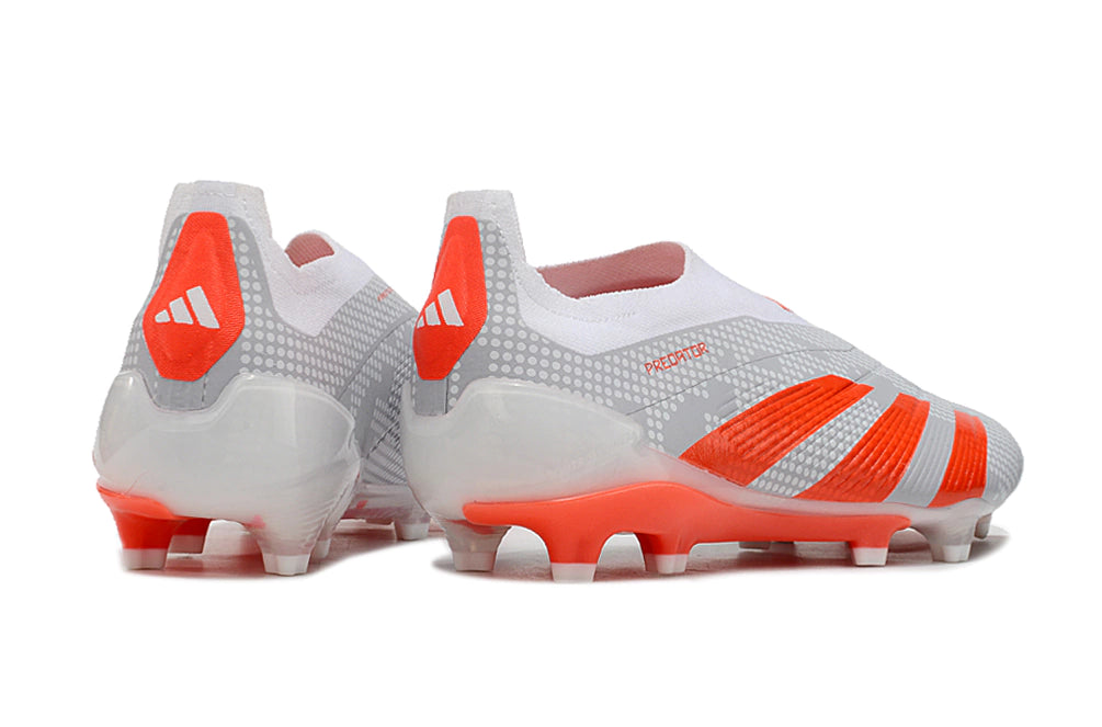 Chuteira Adidas Predstrike Elite Laceless Campo - Branco/Laranja