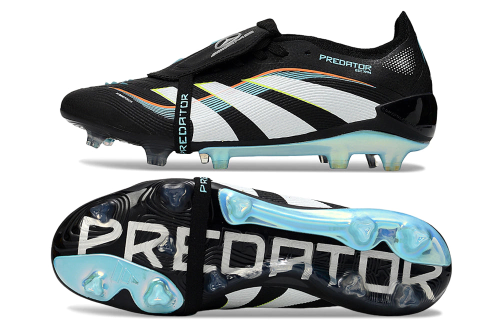 Chuteira Adidas Predator Elite Tongue 25 Campo FG - Preto/Azul