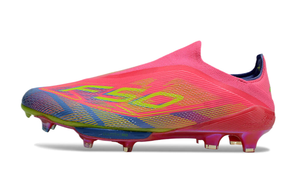 Chuteira Adidas F50+ Elite Campo - Rosa/Azul