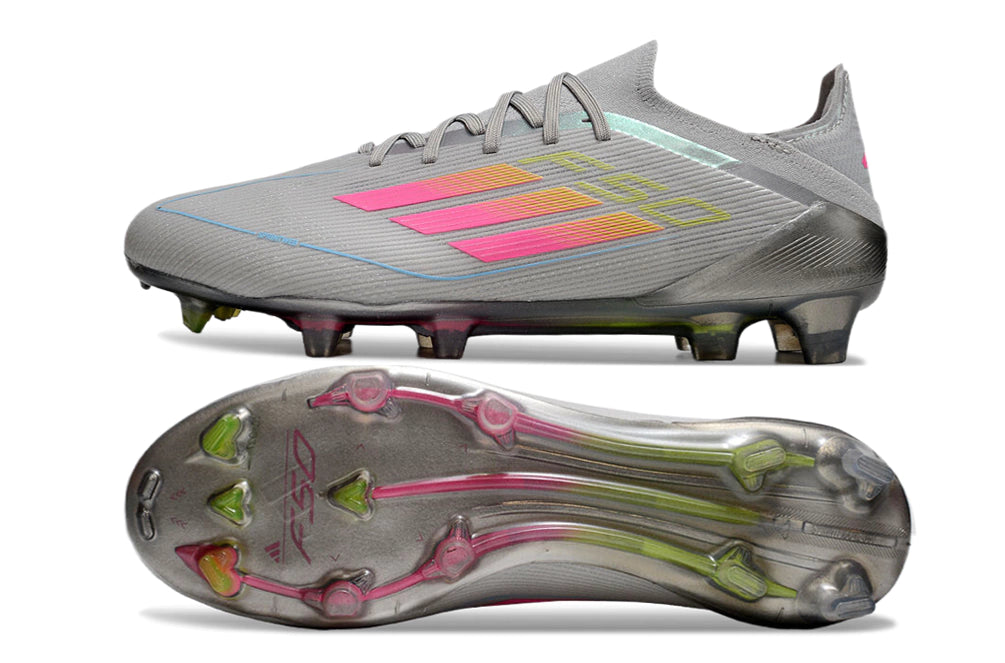 Chuteira Adidas F50 X Campo - Cinza/Rosa