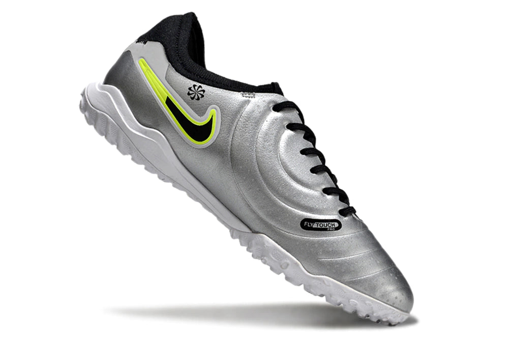 Chuteira Nike Tiempo 10 Pro Society - Cinza/Preto/Branco