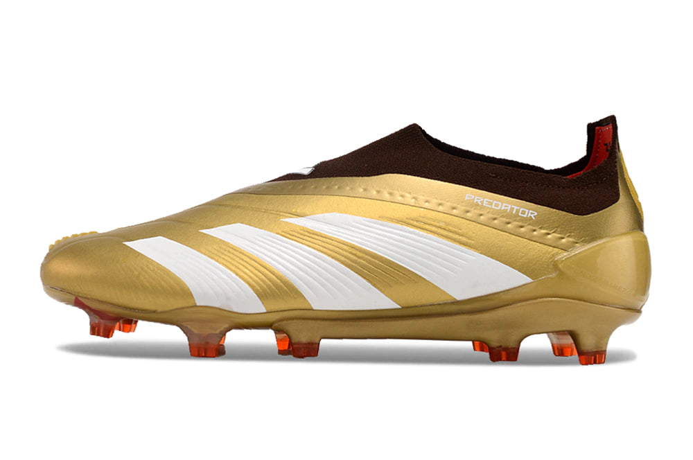 Chuteira Adidas Predstrike Elite Laceless Campo - Dourado/Branco