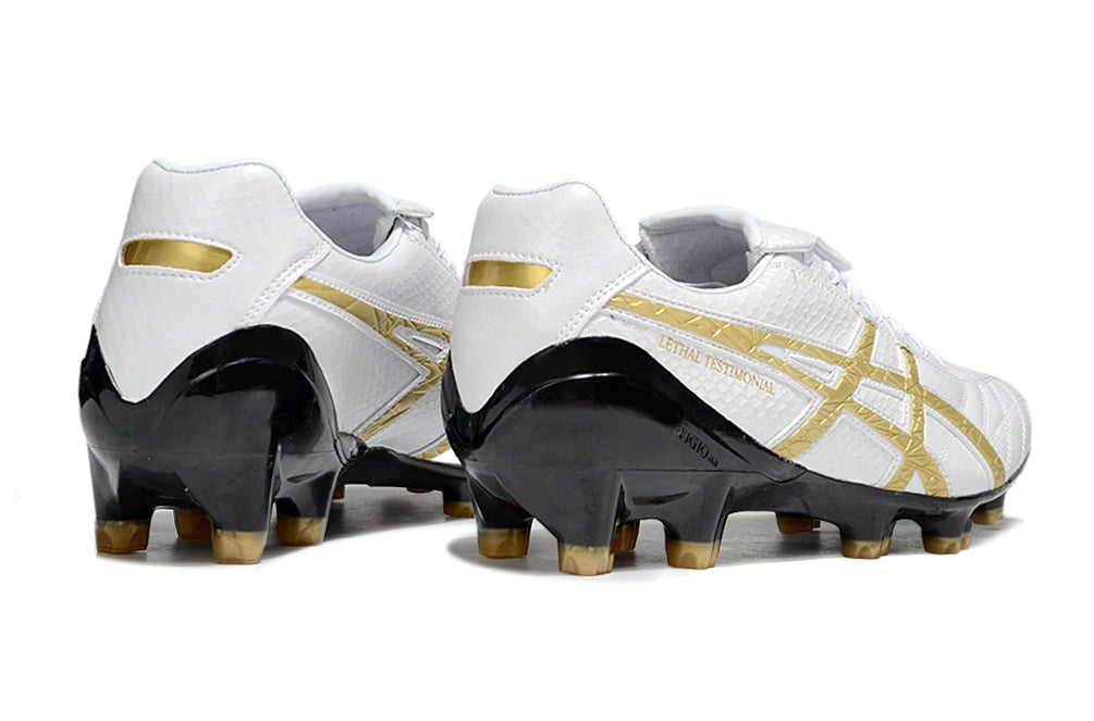 Chuteira Campo Asics Lethal Testimonial 4 IT - Branco/Preto